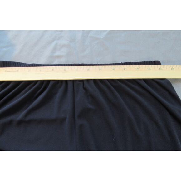 R & M Richards Pants Suit Navy Blue Short Sleeve Rusche'd Embellished Womens 12P - Picture 14 of 14